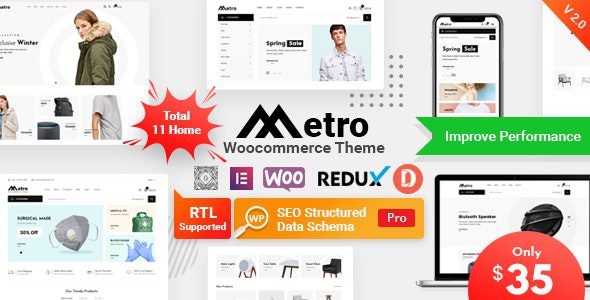 Metro v2.2 – Minimal WooCommerce WordPress Theme
