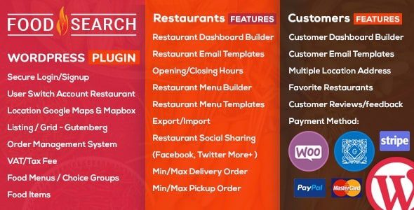 WP Food Search v1.0 – Single & Multi Restaurant Menu & Food Ordering Plugin
