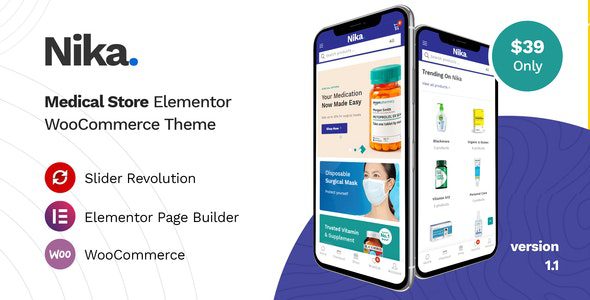 Nika v1.1.9 – Medical Elementor WooCommerce Theme