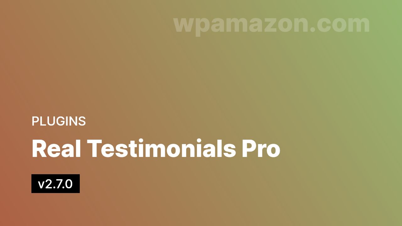 Real Testimonials Pro 2.7.0